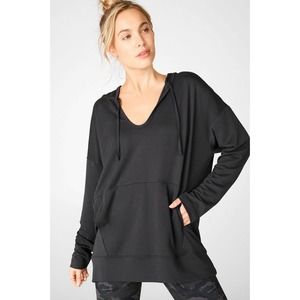 Fabletics | Athena Black Hooded Pullover Size XS